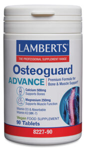 Osteoguard Advance de Lamberts, con Calcio, Magnesio y Vitaminas D3 10 µg y K2 90 µg