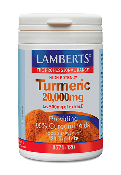 Cúrcuma o Turmeric 10.000 mg un extracto de raíz de Cúrcuma longa Lamberts
