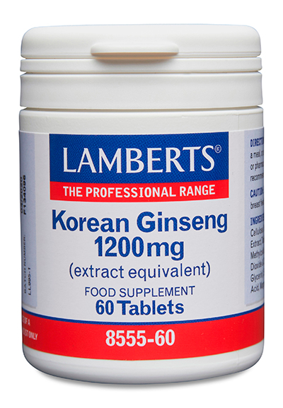 Ginseng Coreano o Panax Ginseng 1200 mg Lamberts